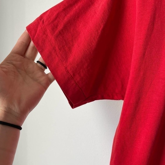 Vintage Single Stitch World's Greatest Fisherman Red Tee Size Large - Picture 3 of 5